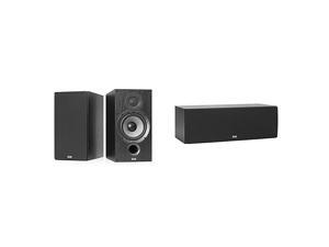 Debut 2.0 B6.2 Bookshelf Speakers, Black (Pair) & Debut 2.0 C5.2 Center Speaker, Black Debut 2.0 B6.2 Bookshelf Speakers, Black (Pair) & Debut 2.0 C5.2 Center Speaker, Black