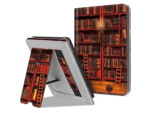 Stand Case for AllNew Kindle 10th Generation 2019 Kindle 8th Generation 2016 Premium PU Leather Protective Sleeve Cover with Card Slot and Hand Strap Library Stand Case for AllNew Kindle 10th Generation 2019 Kindle 8th Generation 2016 Premium PU Leather Protective Sleeve Cover with Card Slot and Hand Strap Library