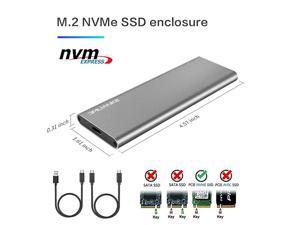 M2 NVME Enclosure M2 to USB 31 Gen 2 M2 2280 NVME Case for NVME SSD External M2 NVME Adapter Grey M2 NVME Enclosure M2 to USB 31 Gen 2 M2 2280 NVME Case for NVME SSD External M2 NVME Adapter Grey