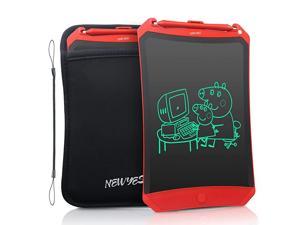 Robot Pad 85 Inch LCD Writing Tablet Electronic Writing Pads Drawing Board Gifts for Kids Office Blackboard with Lock Function Red+Case+Lanyard
