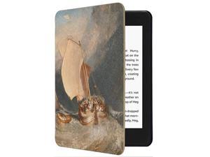 Kindle Paperwhite Case All New PU Leather Smart Cover with Auto Sleep Wake Feature for Kindle Paperwhite 10th Generation 2018 Released Sailboat