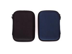 Hard Carrying Case for Portable External Hard Drive Toshiba Canvio Basics Seagate Expansion WD Elements 2pcsBlack+Blue