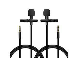 Lavalier Lapel Microphone Omnidirectional Condenser Mic with Easy Clip on System for Recording YouTube Interview Video Conference Podcast2 Mic Set Lavalier Lapel Microphone Omnidirectional Condenser Mic with Easy Clip on System for Recording YouTube Interview Video Conference Podcast2 Mic Set