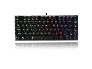 Z88 RGB 60 Mechanical Gaming Keyboard Brown Switch LED Backlit Water Resistant Compact Design 81 Keys AntiGhosting for Mac PC Black