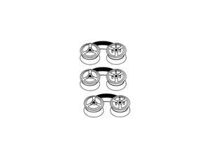 EL2196BL Ribbon Compatible 3 Pack Black Red Ribbons