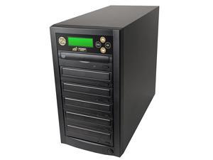 1 to 5 Target Discs DVD CD Duplicator Machine with Multiple 24x Writers Burners Drives Standalone Audio Video Copy Duplication Device Unit
