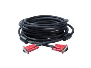 25ft VGA Cable Male to Male Connector with Dual Ferrite Cores 15 Pin SVGA Cord for Computer Monitor Laptop Projector 25 Feet Black 25ft VGA Cable Male to Male Connector with Dual Ferrite Cores 15 Pin SVGA Cord for Computer Monitor Laptop Projector 25 Feet Black