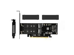 in 1 M2 and mSATA SSD Adapter Card for M2 NVME to PCIE AdapterM2 SATA SSD to SATA III AdaptermSATA to SATA Adapter with 2 Aluminum Heatsink
