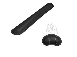 Memory Foam Set Keyboard and Mouse Wrist Rest Pad Ergonomic Support for Easy Typing Pain Relief Durable and Comfortable for Office Gaming Computer Laptop Mac Black Memory Foam Set Keyboard and Mouse Wrist Rest Pad Ergonomic Support for Easy Typing Pain Relief Durable and Comfortable for Office Gaming Computer Laptop Mac Black