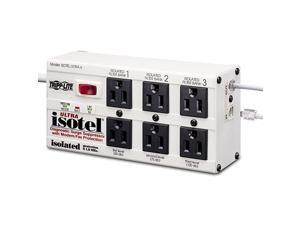 Isobar 6 Outlet Surge Protector 6ft Cord RightAngle Plug TelFaxModem Metal amp $50000 INSURANCE ISOTEL6 ULTRA