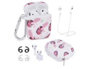 Airpods Case 7 in 1 Airpods Accessories Set Compatible with Airpods 1 2 Protective Silicone Cover Floral Print Cute Case White+Pineapple Airpods Case 7 in 1 Airpods Accessories Set Compatible with Airpods 1 2 Protective Silicone Cover Floral Print Cute Case White+Pineapple