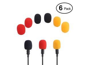 Foam Windscreen Wind Muff for Small Mini Lavalier Lapel Omnidirectional Condenser Microphone for Apple iPhone Android Windows Smartphones Noice Noise Cancelling Mic LMAWF 6 PACK