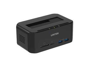 Tool Free USB 30 to SATA External Hard Drive Docking Station with 2Port Hub and Card Reader for 2535 Inch HDD SSD SATA IIIIII Support UASP and 16TB Tool Free USB 30 to SATA External Hard Drive Docking Station with 2Port Hub and Card Reader for 2535 Inch HDD SSD SATA IIIIII Support UASP and 16TB