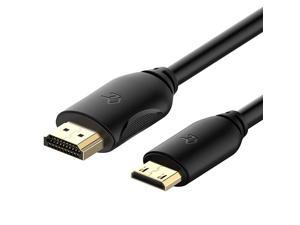 Mini HDMI to HDMI Cable, High Speed Supports Ethernet 3D and Audio Return (10 Feet)