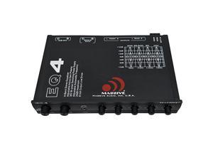 EQ4 Car Equalizer with 4 Band Graphic Equalizer - AUX inputs - 8V Line Driver - 12dB Crossover