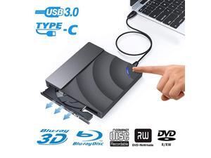External 3D Blu Ray DVD Drive,Ultra-Thin USB 3.0 and USB-C Blu Ray Player CD DVD Burner Writer Smart Touch Eject Disc for MacBook iMac Laptop Desktop Windows XP/7/8/10 Mac OS(Black) External 3D Blu Ray DVD Drive,Ultra-Thin USB 3.0 and USB-C Blu Ray Player CD DVD Burner Writer Smart Touch Eject Disc for MacBook iMac Laptop Desktop Windows XP/7/8/10 Mac OS(Black)