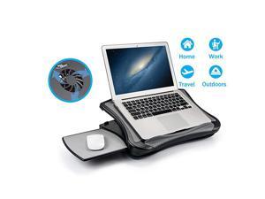 Laptop Lap Pad Laptop Stand with Attached Mouse Pad, Cushion and USB Cooling Fan, Non-Slip Heat Shield Tablet Computer Stand for Sturdy Work Station for Home, Office, Bed Sofa, Couch and Car Laptop Lap Pad Laptop Stand with Attached Mouse Pad, Cushion and USB Cooling Fan, Non-Slip Heat Shield Tablet Computer Stand for Sturdy Work Station for Home, Office, Bed Sofa, Couch and Car