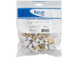 IC1076VCWH 25PK Cat3 Jck 6Con White IC1076VCWH 25PK Cat3 Jck 6Con White