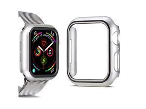 Compatible for Apple Watch Series 4 Series 5 Apple Watch Case for Apple Watch 44mm iWatch Case PC Protector Cover Replacement (Silver) Compatible for Apple Watch Series 4 Series 5 Apple Watch Case for Apple Watch 44mm iWatch Case PC Protector Cover Replacement (Silver)