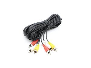 3 RCA Cable Audio Video Composite Male to Male DVD Cable 15 Feet 3 RCA Cable Audio Video Composite Male to Male DVD Cable 15 Feet