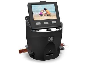 SCANZA Digital Film Slide Scanner Converts 35mm 126 110 Super 8 8mm Film Negatives Slides to JPEG Includes Large TiltUp 35 LCD EasyLoad Film Inserts Adapters More