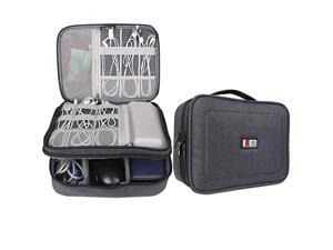 Electronic Organizer Double Layer Travel Accessories Storage Bag for Cord Adapter Battery Camera and Morea Sleeve Pouch for iPad or up to 97 TabletLarge Black Electronic Organizer Double Layer Travel Accessories Storage Bag for Cord Adapter Battery Camera and Morea Sleeve Pouch for iPad or up to 97 TabletLarge Black
