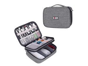Electronic Organizer Double Layer Travel Gadget Storage Bag for Cables Cord USB Flash Drive Power Bank and Morea Sleeve Pouch for 79 iPad Mini MediumDenim Gray Electronic Organizer Double Layer Travel Gadget Storage Bag for Cables Cord USB Flash Drive Power Bank and Morea Sleeve Pouch for 79 iPad Mini MediumDenim Gray