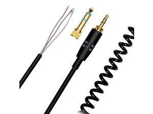 Extension Spring Relief Coiled Audio Cable for Sony MDR7506 MDRV6 V600 V700 V900 ATHM50 Headphones