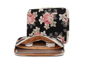 Black Rose Patten Canvas WaterResistant 17 Inch Laptop Sleeve Black Rose Patten Canvas WaterResistant 17 Inch Laptop Sleeve