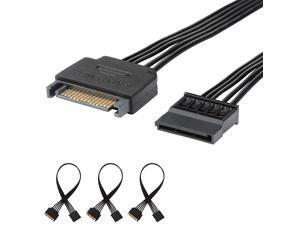 3Pack 15 Pin SATA Power Extension Cable Male to Female Cable 10 inch Black 3 Pack 3Pack 15 Pin SATA Power Extension Cable Male to Female Cable 10 inch Black 3 Pack