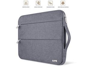 15.6 14 15 Inch Laptop Sleeve Case with Handle, Waterproof Computer Cover Bag with Pocket Compatible with 2019 MacBook Pro 16/15, Dell Lenovo HP Asus Acer Samsung Chromebook, Grey