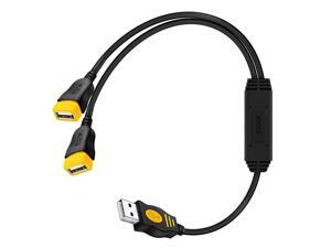 USB Splitter 20 USB Y Cable One Male to Female Dual Hub Power Cord Extension Adapter USB Splitter 20 USB Y Cable One Male to Female Dual Hub Power Cord Extension Adapter