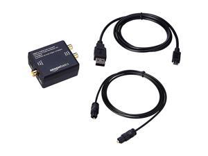 Digital Optical Coax to Analog RCA Audio Converter Adapter with Fiber Cable Digital Optical Coax to Analog RCA Audio Converter Adapter with Fiber Cable