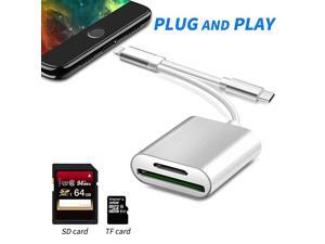 2 in 1 SD Card Camera Reader TF amp SD Card Reader Adapter Dual Slot Trail Game Camera Viewer Memory Card Reader Compatible with iPhoneiPadMacBookSamsung amp More USB C Devices No App Needed 2 in 1 SD Card Camera Reader TF amp SD Card Reader Adapter Dual Slot Trail Game Camera Viewer Memory Card Reader Compatible with iPhoneiPadMacBookSamsung amp More USB C Devices No App Needed