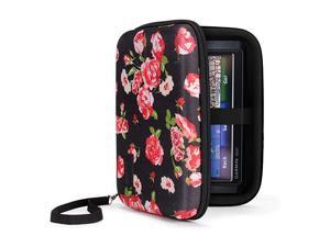 Hard Shell Electronic Organizer Travel Case 75 Inch with Weather Resistant Exterior and Large Mesh Accessory Pocket Compatible with Garmin GPS Chargers and More Electronics Floral Hard Shell Electronic Organizer Travel Case 75 Inch with Weather Resistant Exterior and Large Mesh Accessory Pocket Compatible with Garmin GPS Chargers and More Electronics Floral
