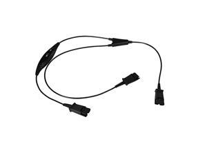 Supervisor Splitter YCord with Switchable Mute Button and Volume Control for Plantronics and Headsets | Use for Coaching Supervising Training Monitoring Calls Supervisor Splitter YCord with Switchable Mute Button and Volume Control for Plantronics and Headsets | Use for Coaching Supervising Training Monitoring Calls
