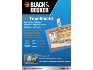Decker TimeShield Thermal Laminating Pouches ID Badge with Clips 5 mil 100 Pack of Horizontal Badges LAMID5100 Decker TimeShield Thermal Laminating Pouches ID Badge with Clips 5 mil 100 Pack of Horizontal Badges LAMID5100