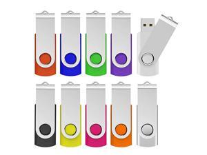 64GB USB 20 Flash Drives 10 PCS Memory Stick Swivel Thumb Drives Pen Drives Mixcolored 64GB USB 20 Flash Drives 10 PCS Memory Stick Swivel Thumb Drives Pen Drives Mixcolored