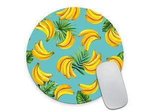 Round Gaming Mouse Pad Custom Design Tropical Palm Leaves and Bananas NonSlip Rubber Mouse Pads Cute Mat Size 79 x 79 x 012 Inch Round Gaming Mouse Pad Custom Design Tropical Palm Leaves and Bananas NonSlip Rubber Mouse Pads Cute Mat Size 79 x 79 x 012 Inch