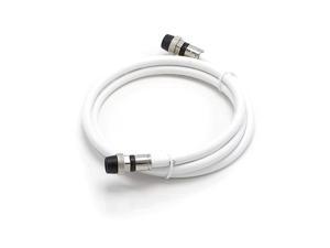 Feet White RG6 Coaxial Cable with Rubber booted Weather Proof Outdoor Rated Connectors F81 RF Digital Coax for CATV Antenna Internet Satellite Feet White RG6 Coaxial Cable with Rubber booted Weather Proof Outdoor Rated Connectors F81 RF Digital Coax for CATV Antenna Internet Satellite