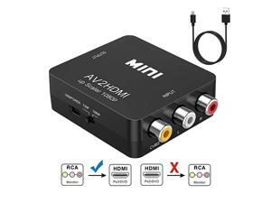 RCA to HDMI,AV to HDMI Converter, 1080P Mini RCA Composite CVBS Video Audio Converter Adapter Supporting PAL/NTSC for TV/PC/ PS3/ STB/Xbox VHS/VCR/Blue-Ray DVD Players RCA to HDMI,AV to HDMI Converter, 1080P Mini RCA Composite CVBS Video Audio Converter Adapter Supporting PAL/NTSC for TV/PC/ PS3/ STB/Xbox VHS/VCR/Blue-Ray DVD Players