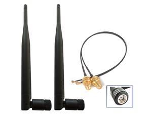 Dual Band WiFi and Bluetooth Antenna Set for PC SFF Noir Antenna RP SMA 