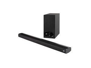 Signa S2 UltraSlim TV Sound Bar | Works with 4K HD TVs | Wireless Subwoofer | Includes HDMI Optical Cables | Bluetooth Enabled Black