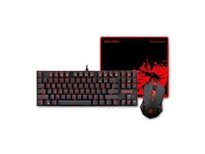 K552BA Mechanical Gaming Keyboard and Mouse Combo Large Mouse Pad 87 Key RED LED Backlit Keyboard for Windows PC Keyboard Mouse Mousepad Set K552BA Mechanical Gaming Keyboard and Mouse Combo Large Mouse Pad 87 Key RED LED Backlit Keyboard for Windows PC Keyboard Mouse Mousepad Set