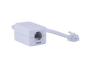 Phone Line Dsl Filter, One Device, Male to Female, 1 Line Noise Filter, for Answering Machines, Telephones or Fax Machine, White, 76246 Phone Line Dsl Filter, One Device, Male to Female, 1 Line Noise Filter, for Answering Machines, Telephones or Fax Machine, White, 76246