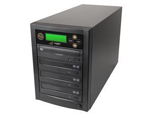 1 to 3 DVD CD Duplicator - Multiple Discs Copier Tower Machine with 24x Writers Burners Drives (Standalone Audio Video Copy Duplication Device Unit)
