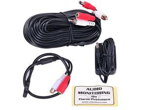 High Sensitive Preamp Microphone Audio Pickup Device Sound Voice Pickup Kit with 100 Feet Cable and Power Supply WUH