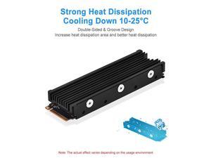 M2 2280 Heatsink DoubleSided Heat Sink Alloy Aluminum NGFF NVME Cooling Sink with 4 Thermal Conductivity Silicone Pads M2 SSD Cooler Set for 2280 M2 SSD M2 2280 Heatsink DoubleSided Heat Sink Alloy Aluminum NGFF NVME Cooling Sink with 4 Thermal Conductivity Silicone Pads M2 SSD Cooler Set for 2280 M2 SSD