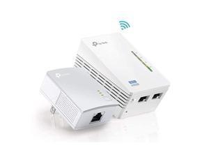 AV600 Powerline WiFi Extender Powerline Adapter with WiFi WiFi Booster Plug Play Power Saving Ethernet over Power Expand both Wired and WiFi Connections TLWPA4220 KIT