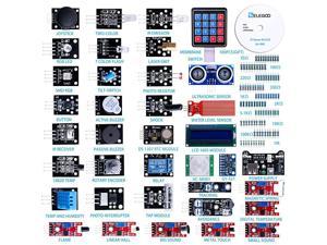 Upgraded 37 in 1 Sensor Modules Kit with Tutorial Compatible with Arduino IDE UNO R3 MEGA2560 Nano